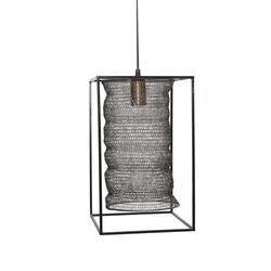 Hængelampe QUINCY  i jern med metal net / 2 str