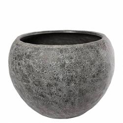 Pamir - Rund krukke i sort/grå fiberstone - Ø.48 + Ø.69cm