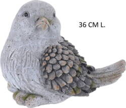Fugle Havefigur - spurv figur i polystone - 36cm