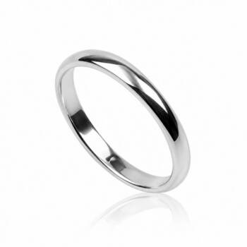 3mm rounded sølvfingerring M/K