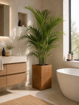Plantekrukke i glasfiber med rust look - Sandstone