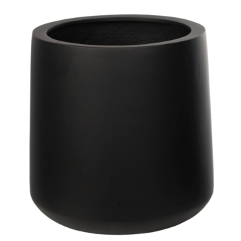 Rund krukke i glasfiber - Sort eller Grå / Ø.41 + Ø.51