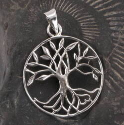Livets Træ smykkevedhæng i sølv