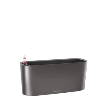 40cm aflang plantekrukke med selvvanding til vinduer - Hvid + Antrazit