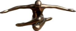 Yoga Man Flying i sandsten - 4 farver - 50cm
