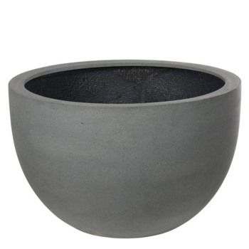 Rund bowle/krukke i grå fiberstone - Ø.45