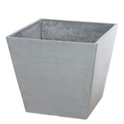 Ecopot firkantet konisk recycled krukke - grå mat - 40x40 + 50x50