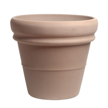 Konisk Italy Terracotta krukke Ø.45cm - M/U underskål