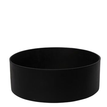 Rund lav rockstone plantepotte Ø.40cm - Sand + Sort + Grå