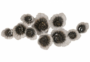 Polso vægdekoration / relief i håndmalet metal - 132cm