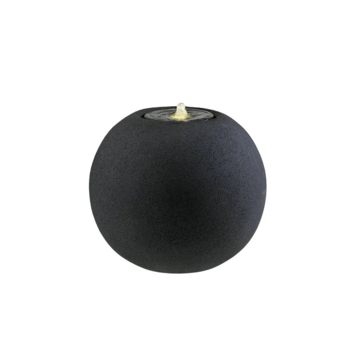 Rund Maicao Vandkunst i sten look med LED lys - Sort eller Grå