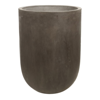 Indendørs rund krukke i fiberbeton - H.60 - antrazit - Topkvalitet