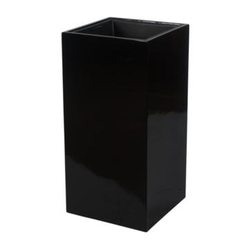 TILBUD - 80cm høj indendørs sort plantekrukke med indsats