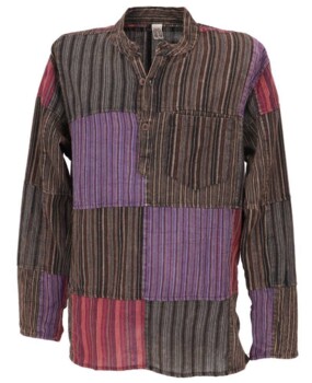 Patchwork bondeskjorte til Herre - 3 Modeller