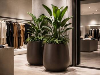 Let konisk plantekrukke i kastanje / chestnut glasfiber - Ø.44 eller Ø.66