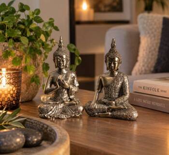 13cm Sølv Thai Buddha