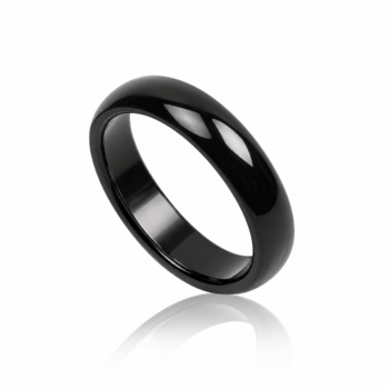 Sort Stålfingerring / 5mm