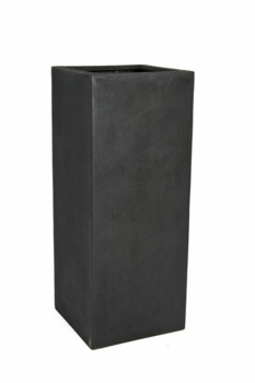 Høje rektangulære krukker / Sort + Grå - Udendørs