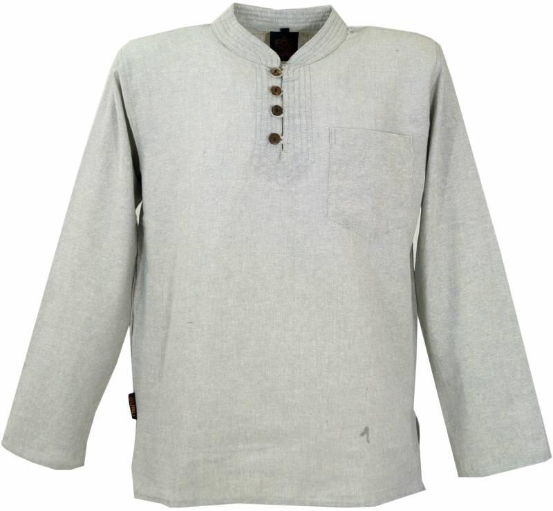Algebra fossil detektor Grå Bondeskjorte Til Herre og Drenge - Skjorte Uden Flip - Murerskjorte