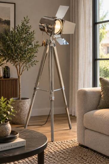 Industri look Gulvlampe 3 ben - Tripod
