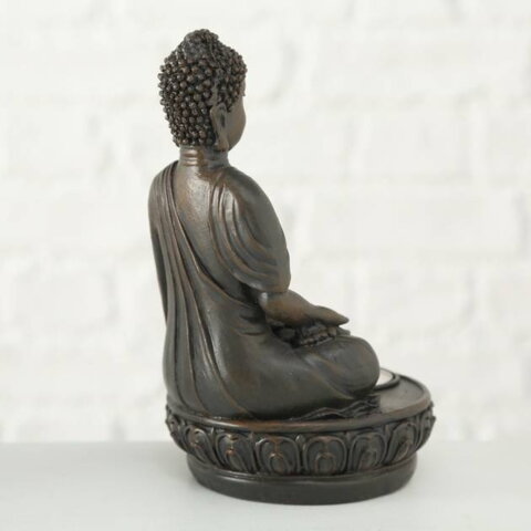 Buddha lysestager brun antik / SÆT