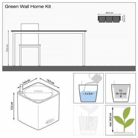 Vægpotter med selvvanding / Lechuza Green Wall