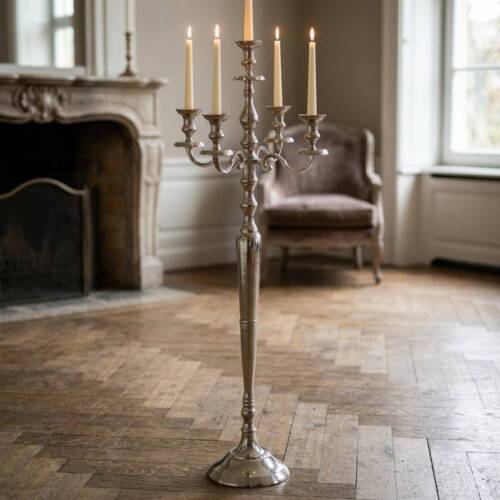 Høj victoria kandelabre gulvlysestage - 5-armet - 124cm