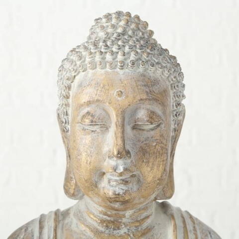 Siddende Buddha Gold Antique - 67cm