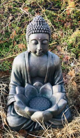 Buddha Figur med lotusblomst - 49cm