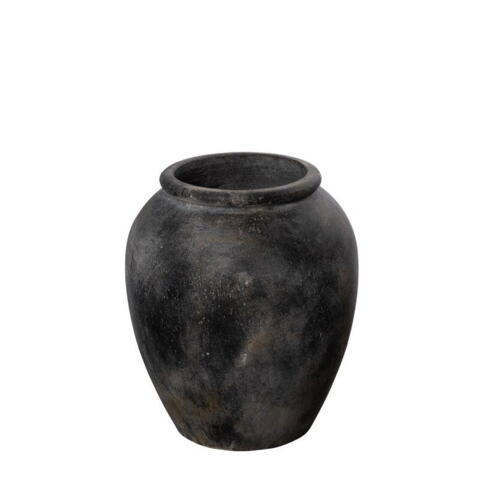 Vaser i fiberbeton - Ovale plantekrukker - 3 farver