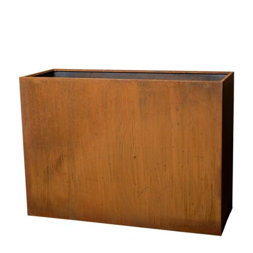 Stor plantekumme i rust med planteindsatse - L.114xH.82cm