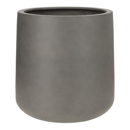 Rund krukke i glasfiber - Sort eller Grå / Ø.41 + Ø.51