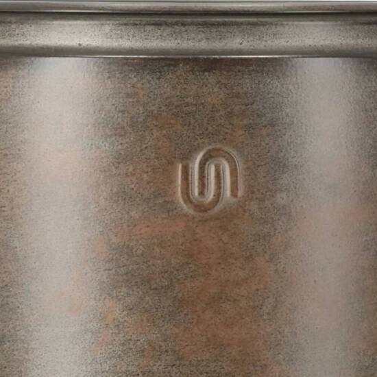 Metalpotter i antik brun - recycle metal
