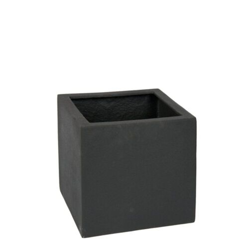 30x30x30cm sort firkantet frostsikker krukke - Minimumkøb 12stk