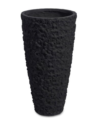 Store vaser / krukker i lava look - sort - hvid - grå + 3 størrelser