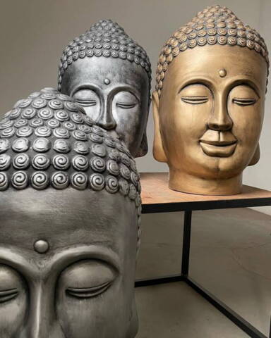 Stor Buddha Hoved - 65cm - 3 farver