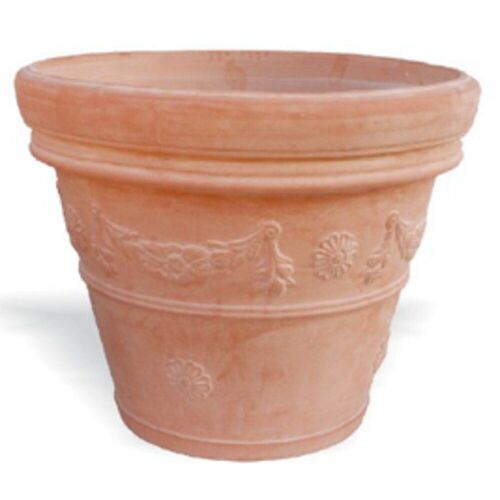 Krukker i antik Terracotta med ranke / guirlande - Op til Ø.100cm