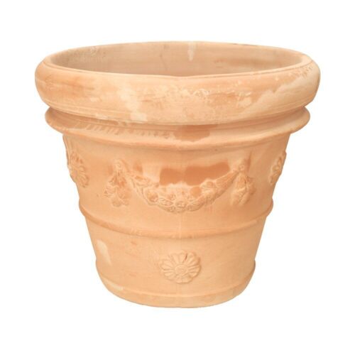Krukker i antik Terracotta med ranke / guirlande - Op til Ø.100cm