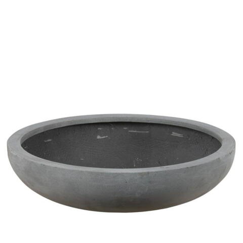 Rund lav fad / bowle i sort eller grå fibercement - Ø.54xH.13cm