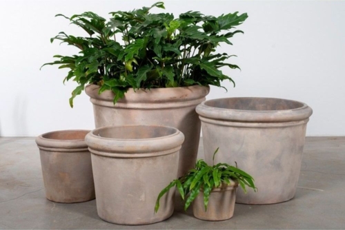 Sasso Line Terracotta Krukker - 5stk i sæt