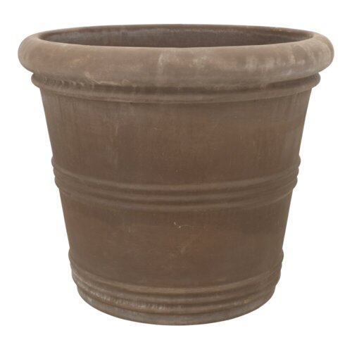 Stor brun indendørs etrusco terracotta krukke uden bundhul