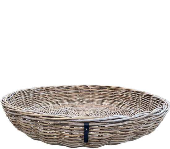 Stor dekorationsfad / rattanbakke i flettet rattan - Ø.85 / Ø.110cm