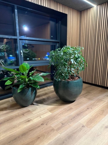 Stor krukke i hammered metal - Ocean Green - 3 størrelser