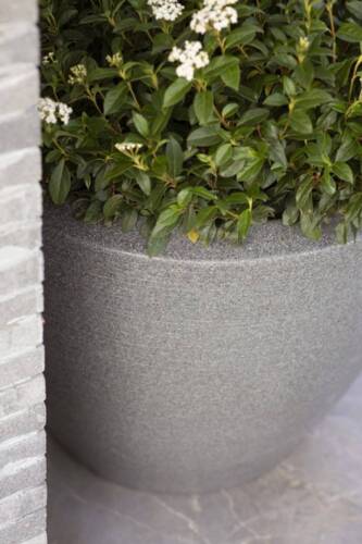 Sort konisk krukke granite black rib med let granit look - Livstidsgaranti - Op til Ø.156cm