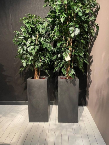 Høj krukke smooth black - 79cm - Livstidsgaranti