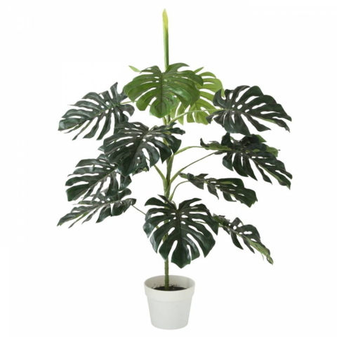 Kunstig Monstera plante med potte - 110cm