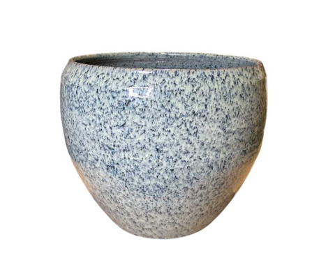 Indendørs blå/grøn ceramic krukke Ø.42 + Ø.51cm helglaseret