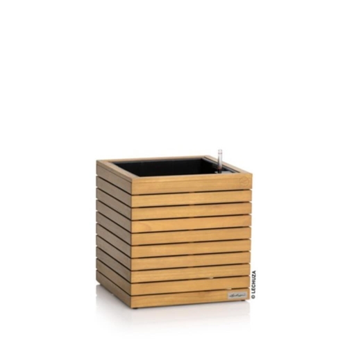 Krukker i Eukalyptus Træ Med Selvvanding - M/U Hjul