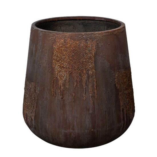 Krukker med lava look - brun antik - H.46 + H.67
