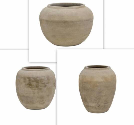 Terracotta antik choko havekrukker i samme stil - Alle Ø.53 - Mix Selv